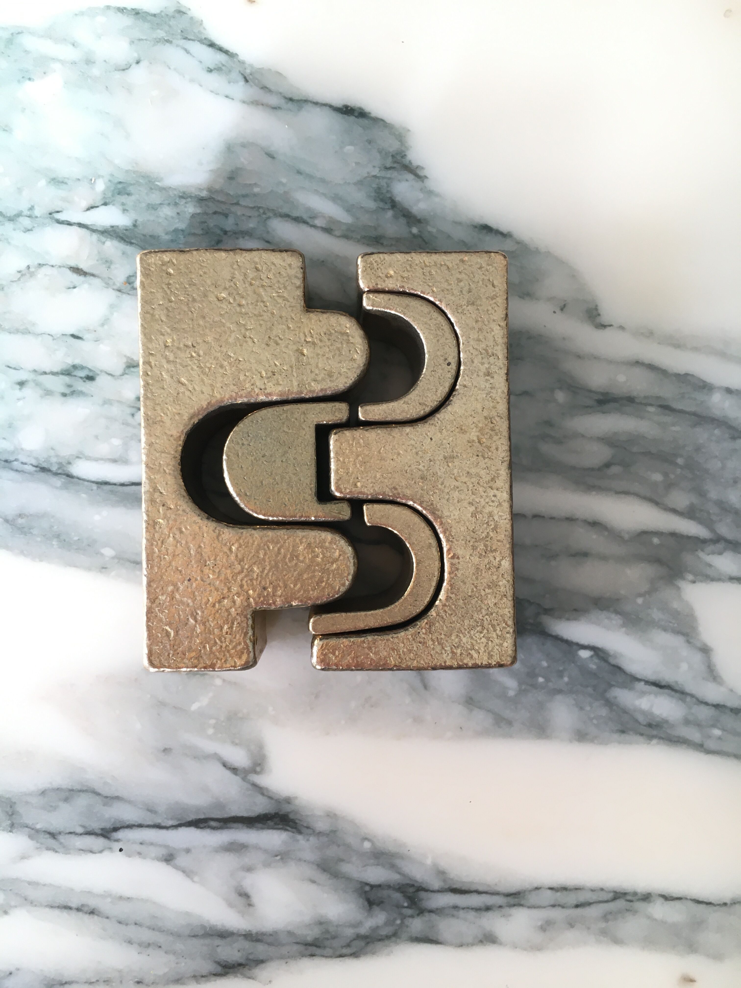 Vintage bronze mobile sculpture by Jacqueline Badord