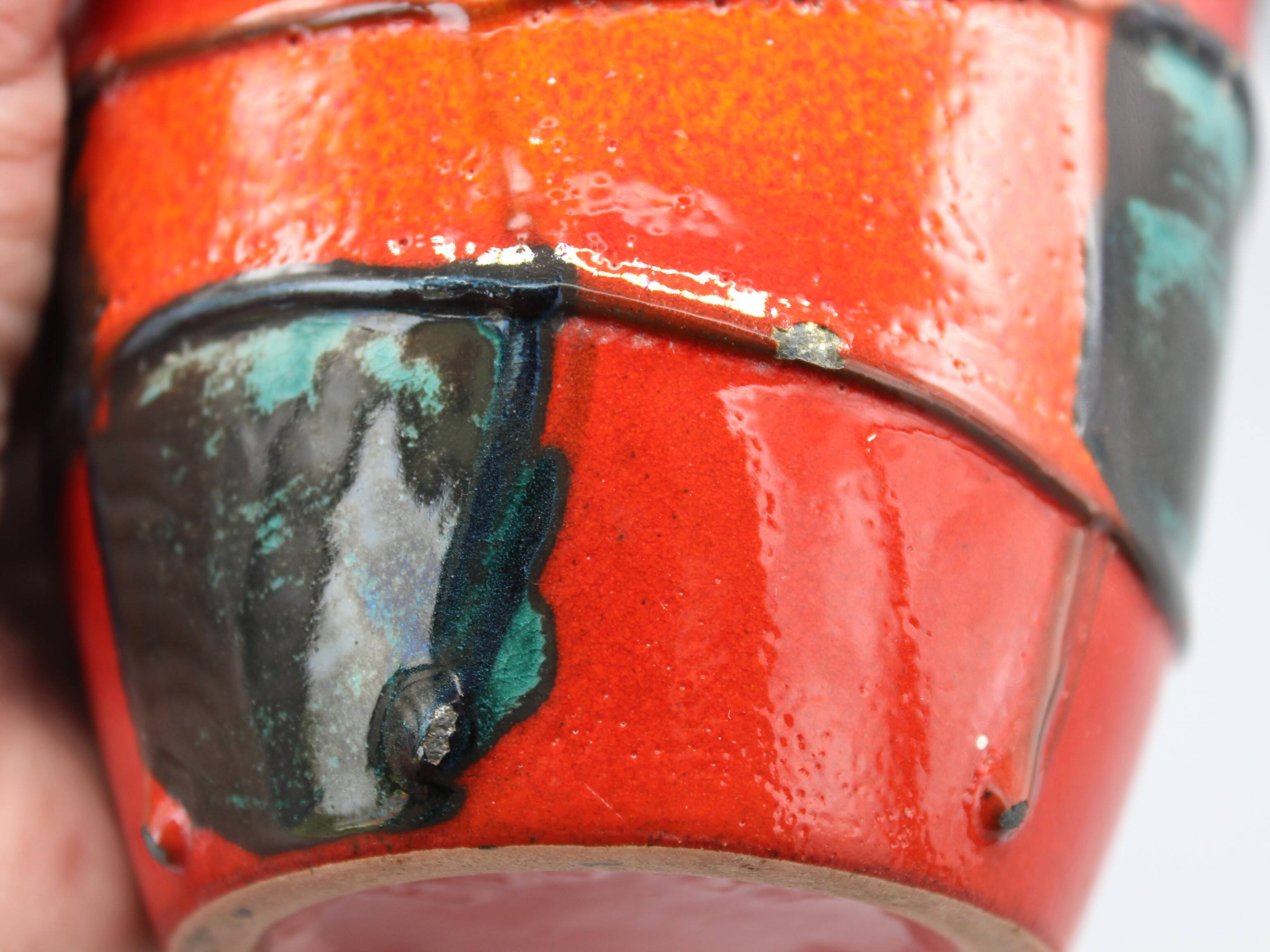 Old german vase vintage design west germany keramik harlekin 60's