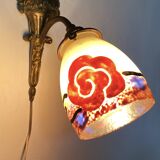 Antique bronze and glass paste wall light