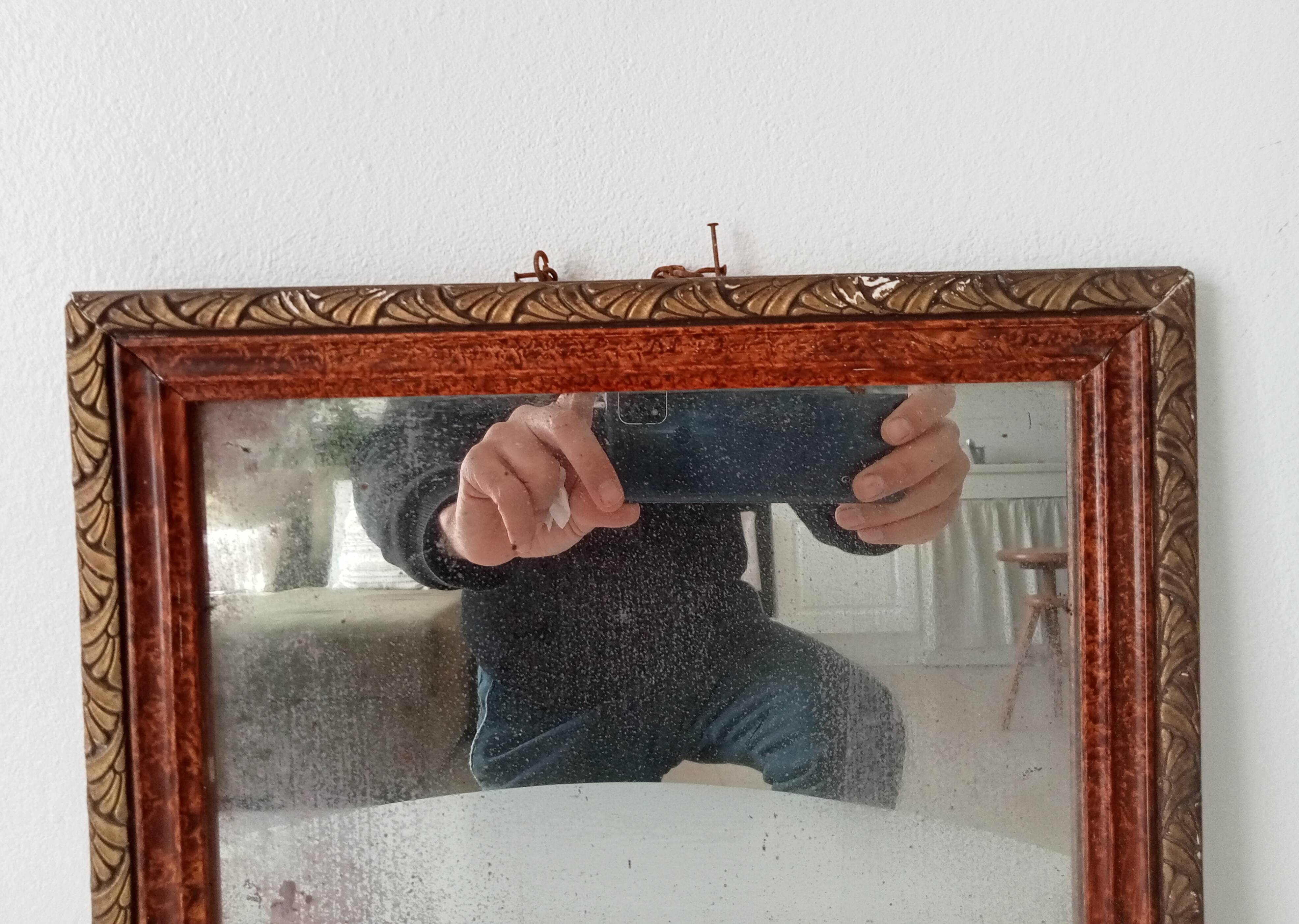 Miroir ancien carré XIXeme