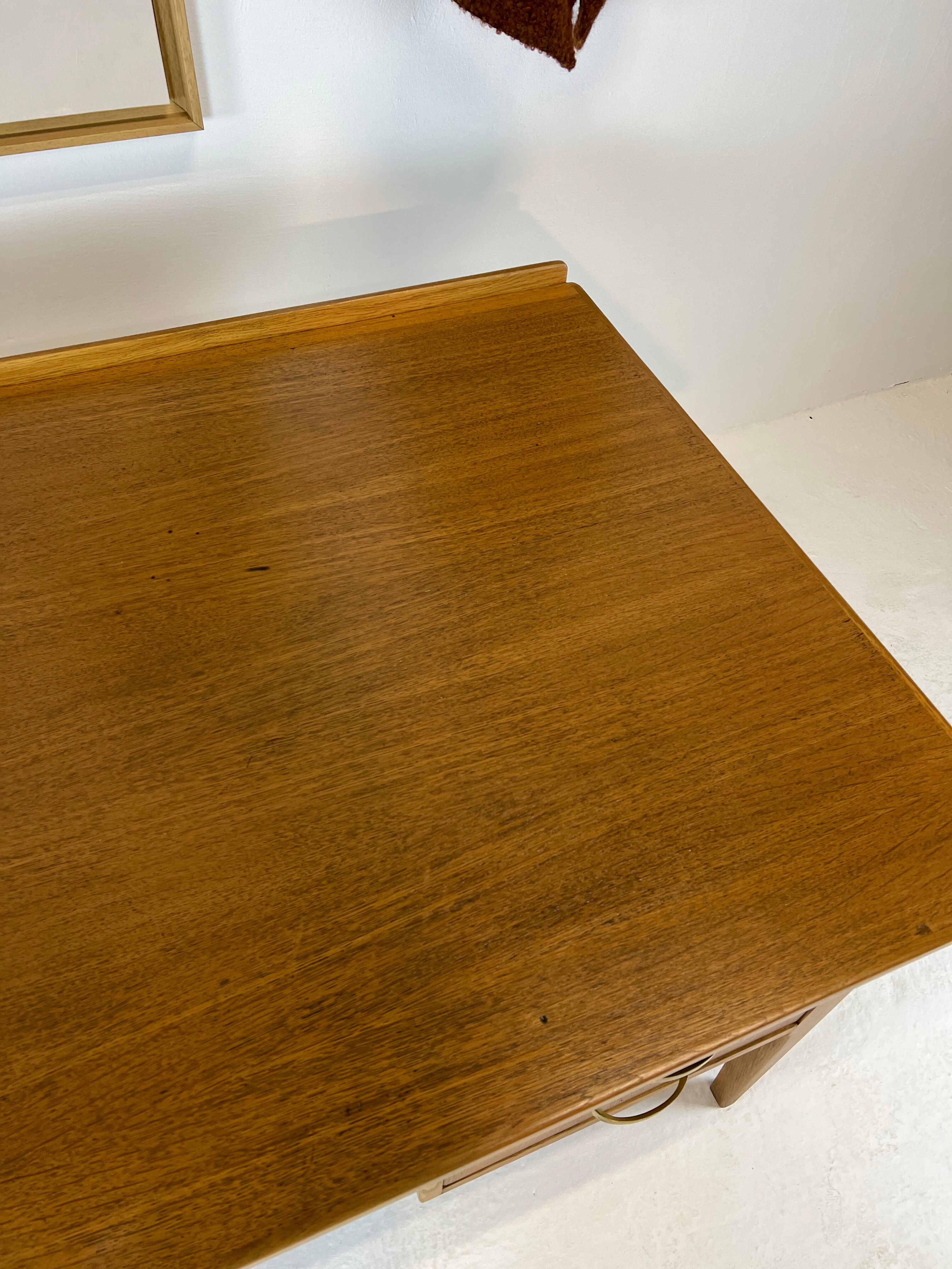 Two-sided oak desk, 50s