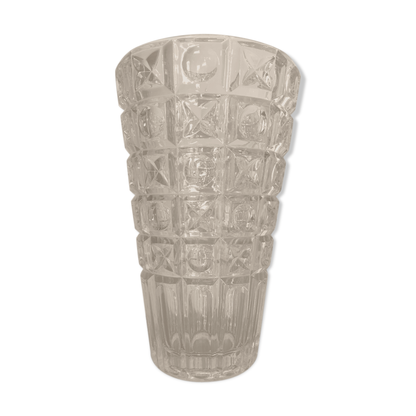 Moulded glass vase