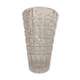 Vase en verre moulé