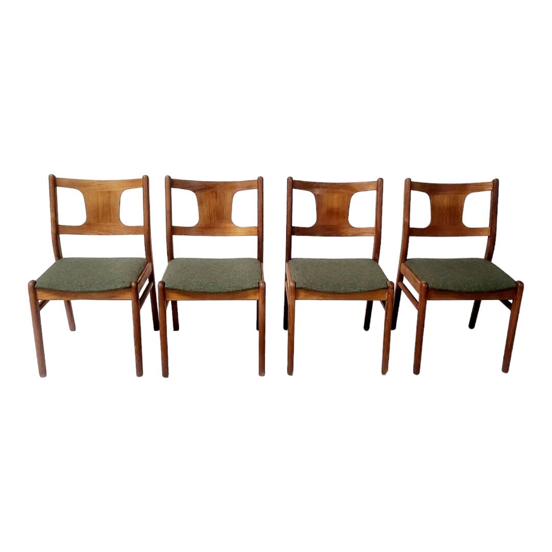 Four Danish teak chairs