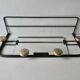 Wall-mounted coat rack with 4 hooks, 1 mirror and 1 hat rack