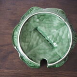 Souptureen and dish in cabbage slip