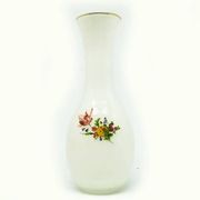 Mid-century modern vase, latticino glass, Poland, 1970s