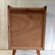 Chest of drawers with 3 drawers in solid wood and rattan decor - 1960s/70s