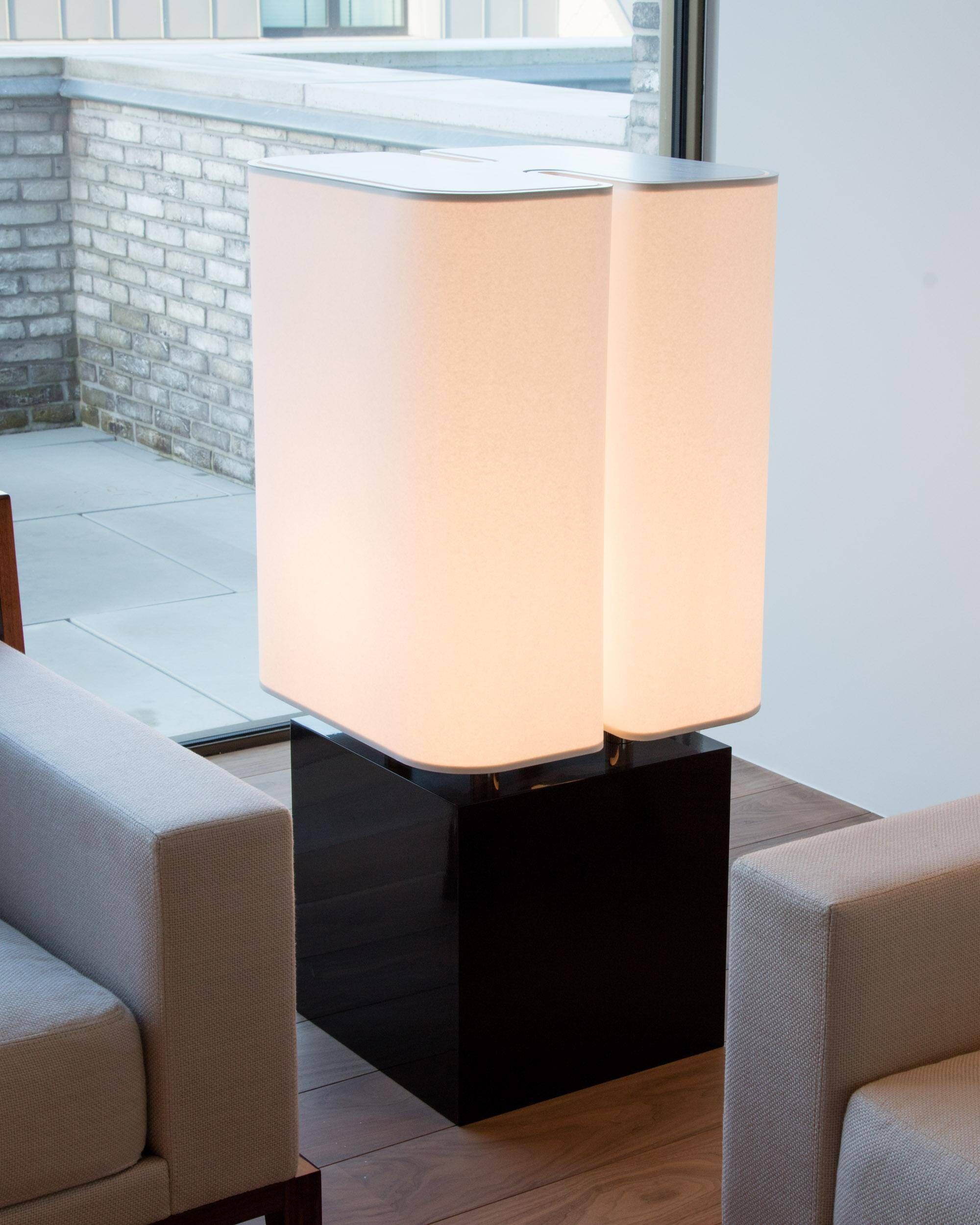 Postmodern floor lamp BRASILIA Michel Boyer Glass Light 1974
