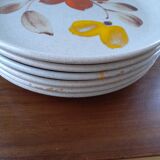 6 Sarreguemines plates Claudia collection
