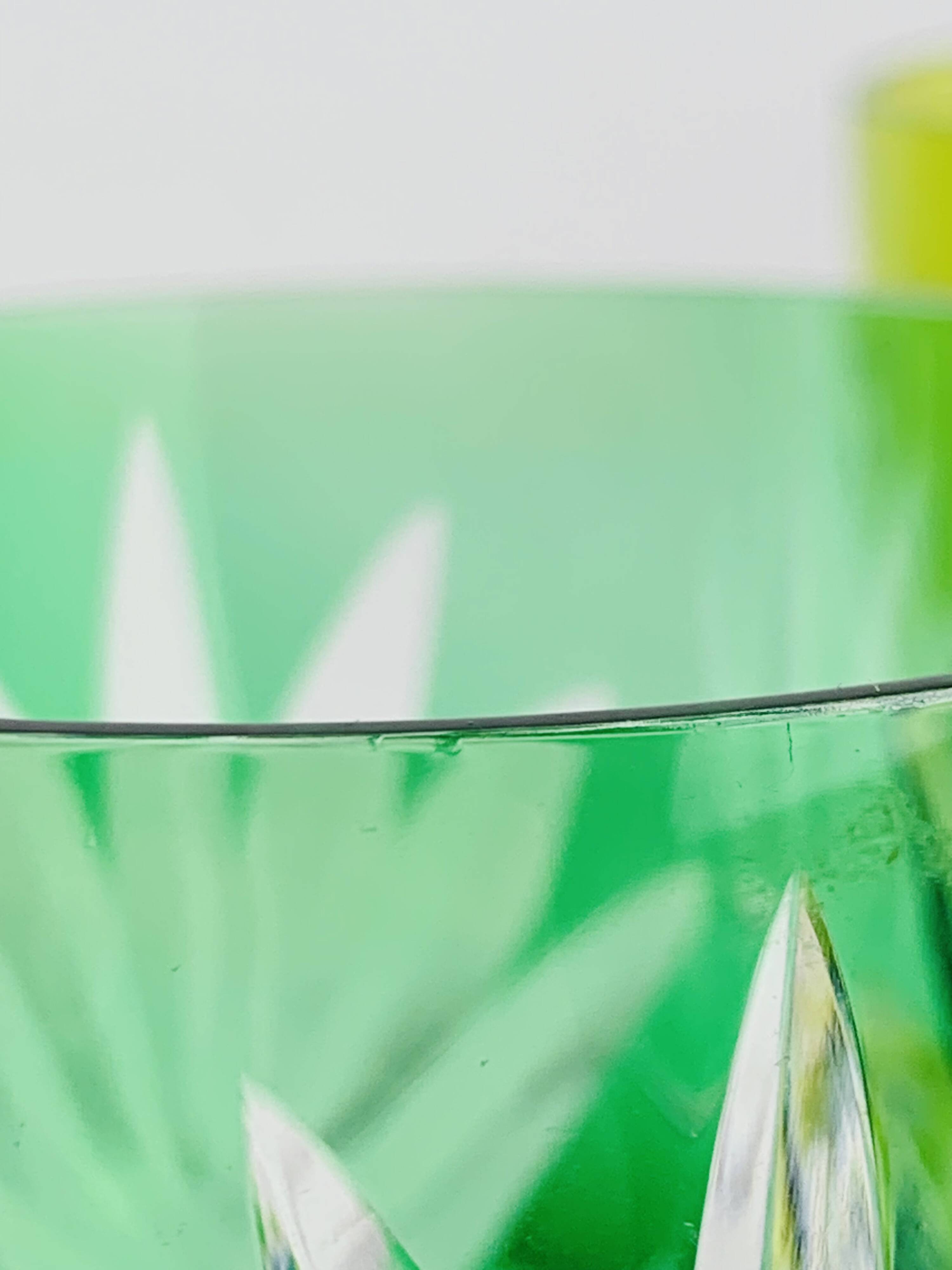 6 Roemer wine glasses, Saint-Louis crystal, Chantilly pattern