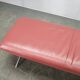 German Koinor Leather Bench with Brushed Stainless Steel Base 2020s