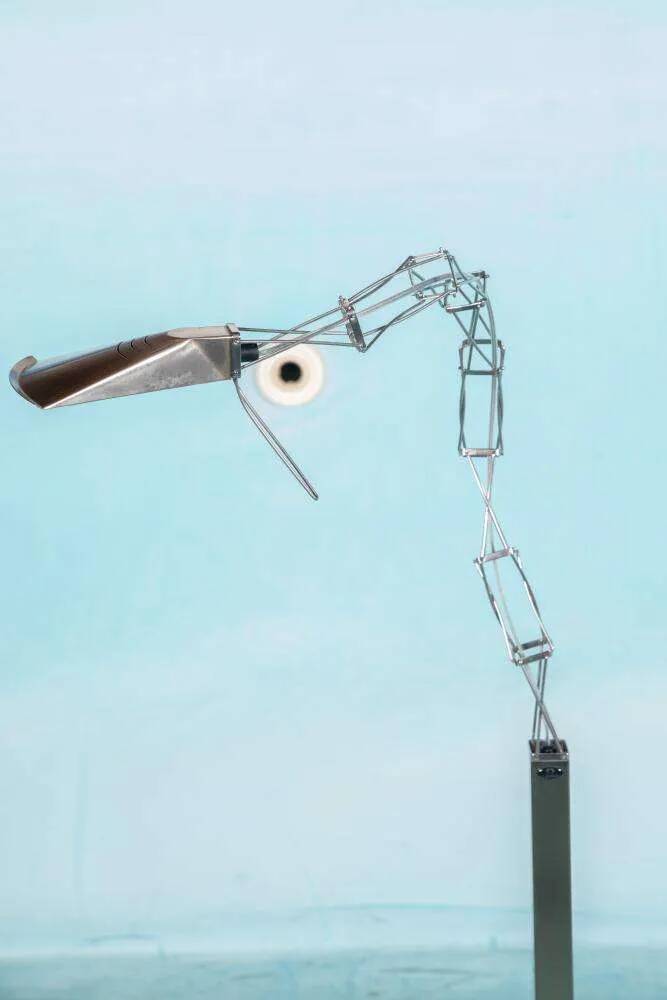 Postmodern Lumina floor lamp, minimalist Italian design lamp.
