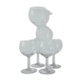 Six old balloon glasses