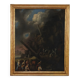 Ancient painting on a religious subject, miracle of Moses, 17th-18th century.