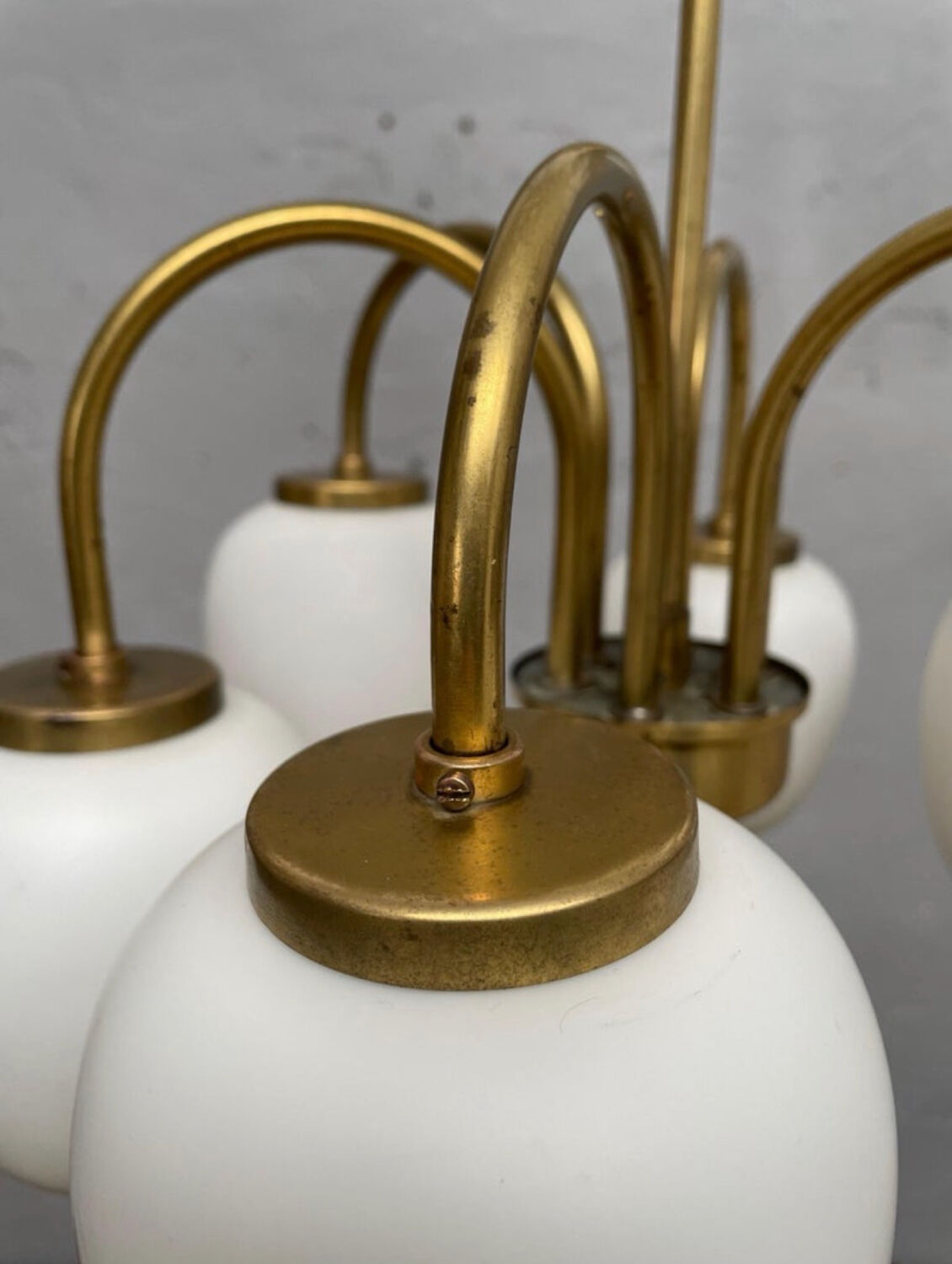 Danish Modernist 6 Arm Chandelier by LYFA