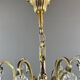Bronze, brass and crystal chandelier, early 20th century.