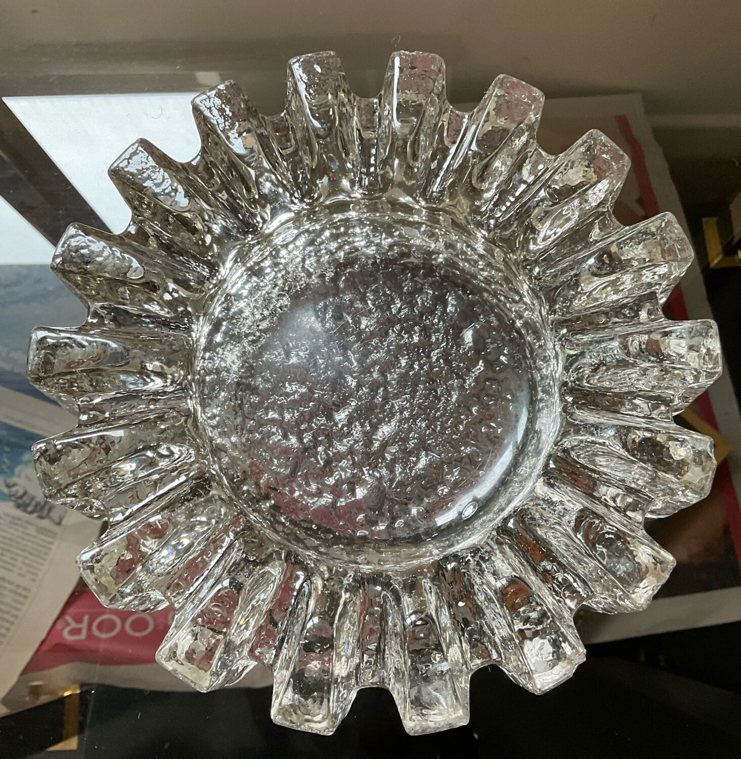 Vintage molded glass pocket vacuum