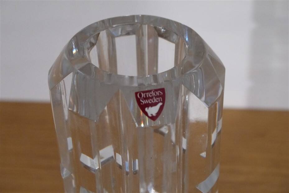 Swedish glass vase by Orrefors 1970