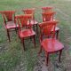 Lot de 6 chaises bistrot vintage en bois courbé
