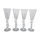 4 crystal champagne flutes from bacchus