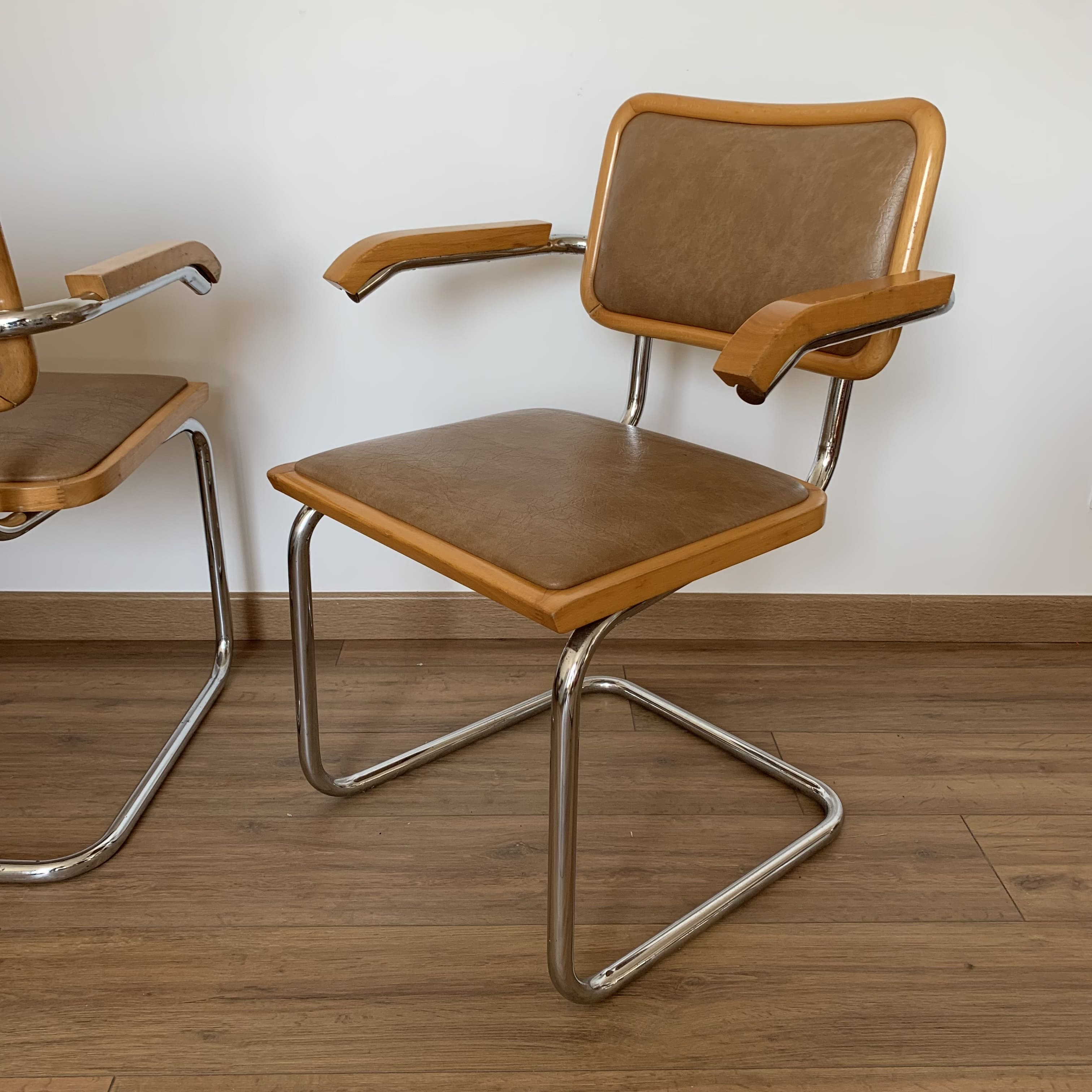 Pair of armchairs B64 by Marcel Breuer