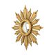 Vintage Wooden Sunburst Sun Mirror Convex France 51cm