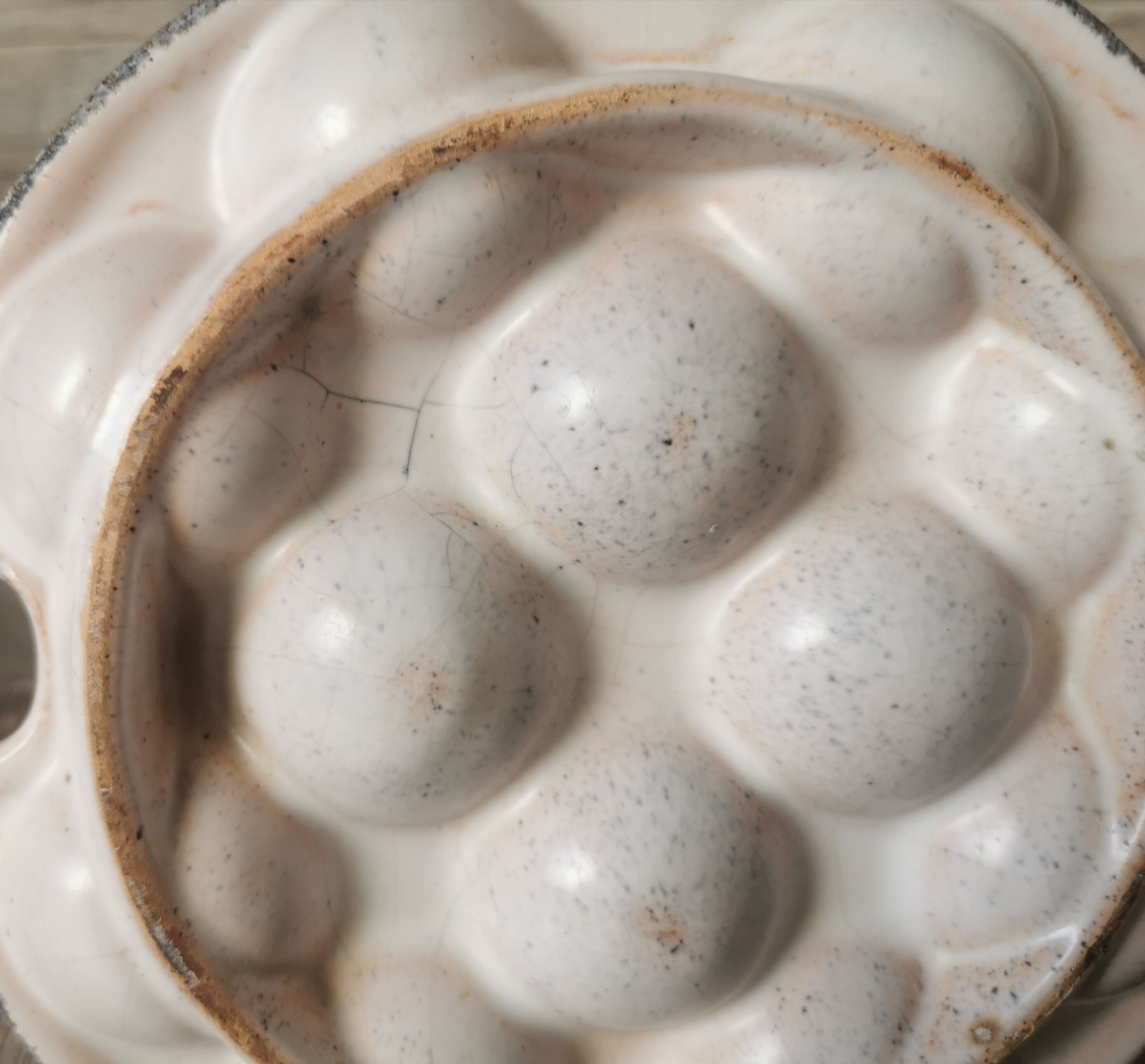 6 glazed ceramic snail plates