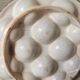 6 glazed ceramic snail plates
