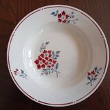 Assiettes creuses en terre de fer Longwy, Digoin Sarreguemines, Moulin des Loups Hamage & Lunéville