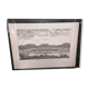 Gravure ancienne architecture et jardin