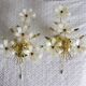 Two Eglo wall lights with vintage Murano flowers 70/80