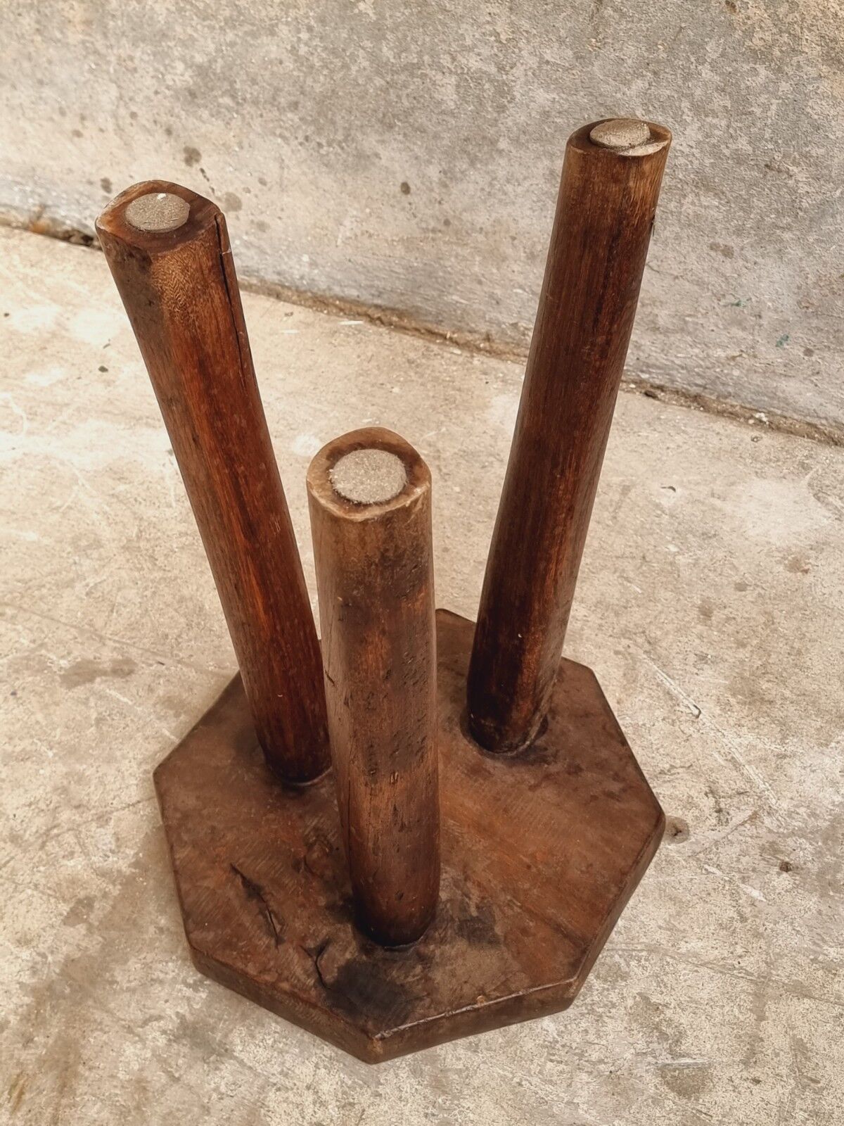Old stool, side table French oak