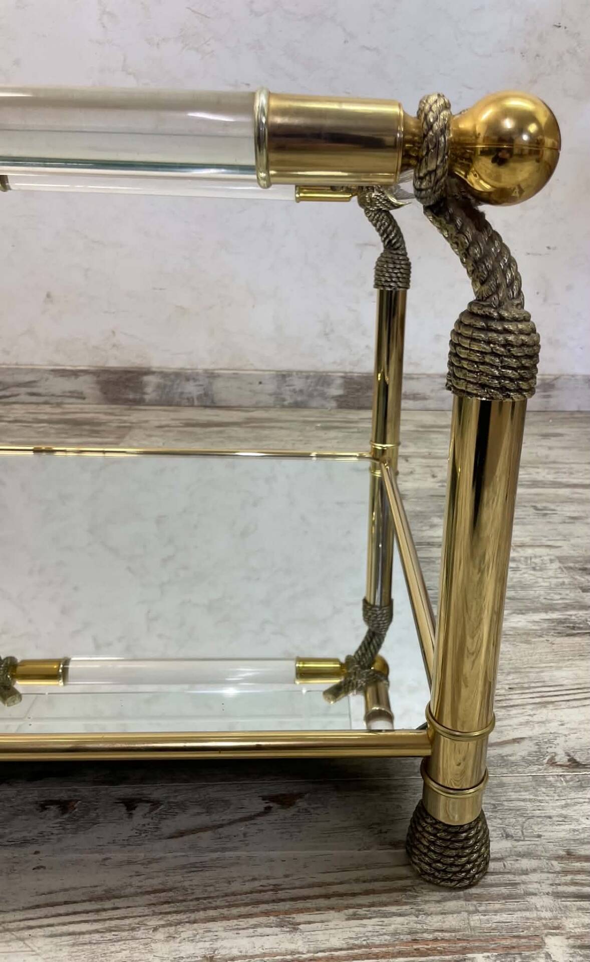 Table basse vintage Hollywood Regency 
