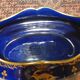 Gardener in blue porcelain of Tours, signed Herbinière.  Nineteenth century.
