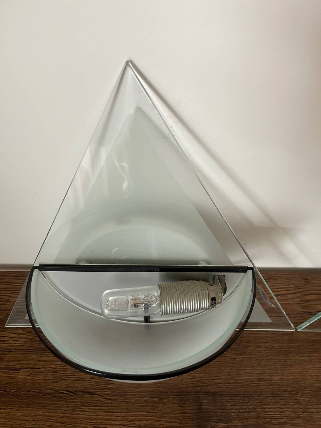 Pair of Illo wall lamps for Lamperti, 1980s, made in Italy