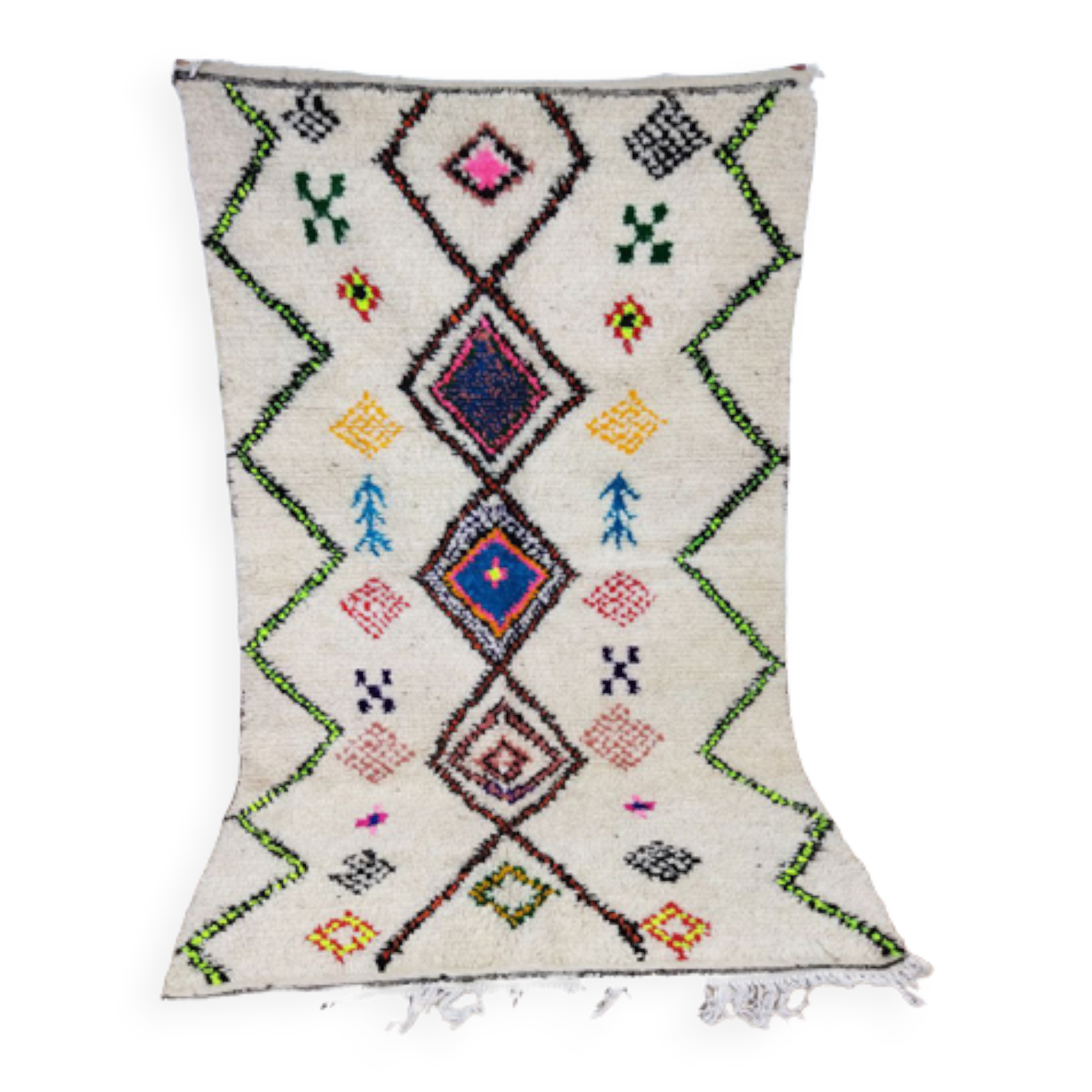 Handmade moroccan berber carpet 244 x 138 cm