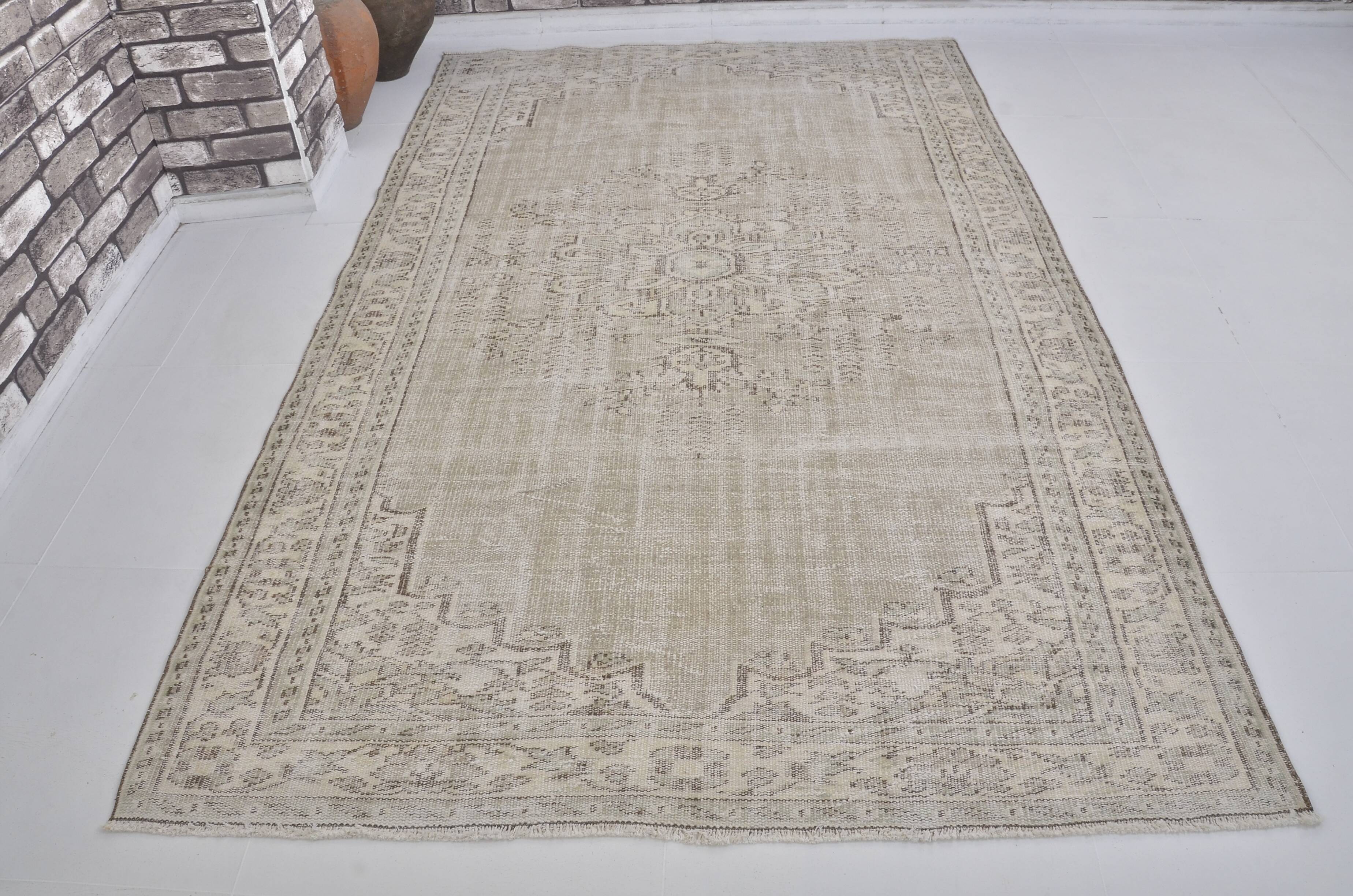 Beige Anatolian Handknotted Wool Rug sku 1487