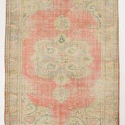 6x8 Peach Red & Yellow Vintage Rug,  181x260Cm
