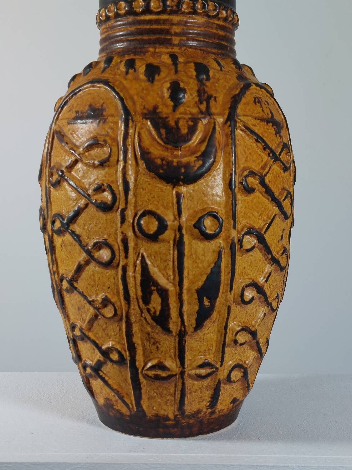 Bay Keramik vintage sun vase from the 1950s in West Germany.