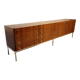 Vintage sideboard by Luigi Bartolini in rosewood and chrome metal, 1960