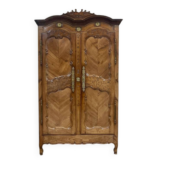 Wedding armoire from Rennes dated 1857 and signed François fils Denot.
