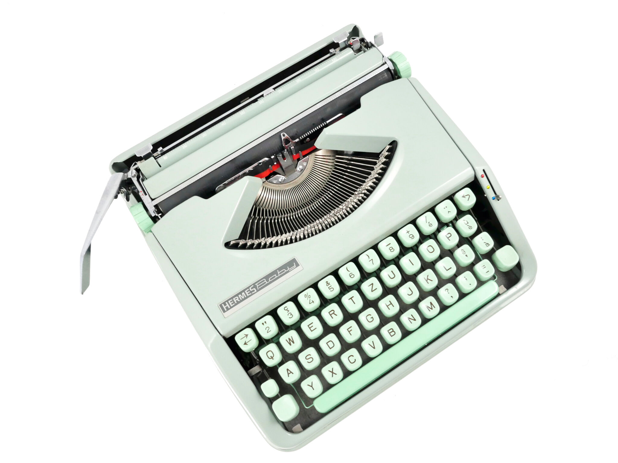 Vintage linden green Hermes Baby typewriter
