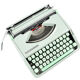 Vintage linden green Hermes Baby typewriter