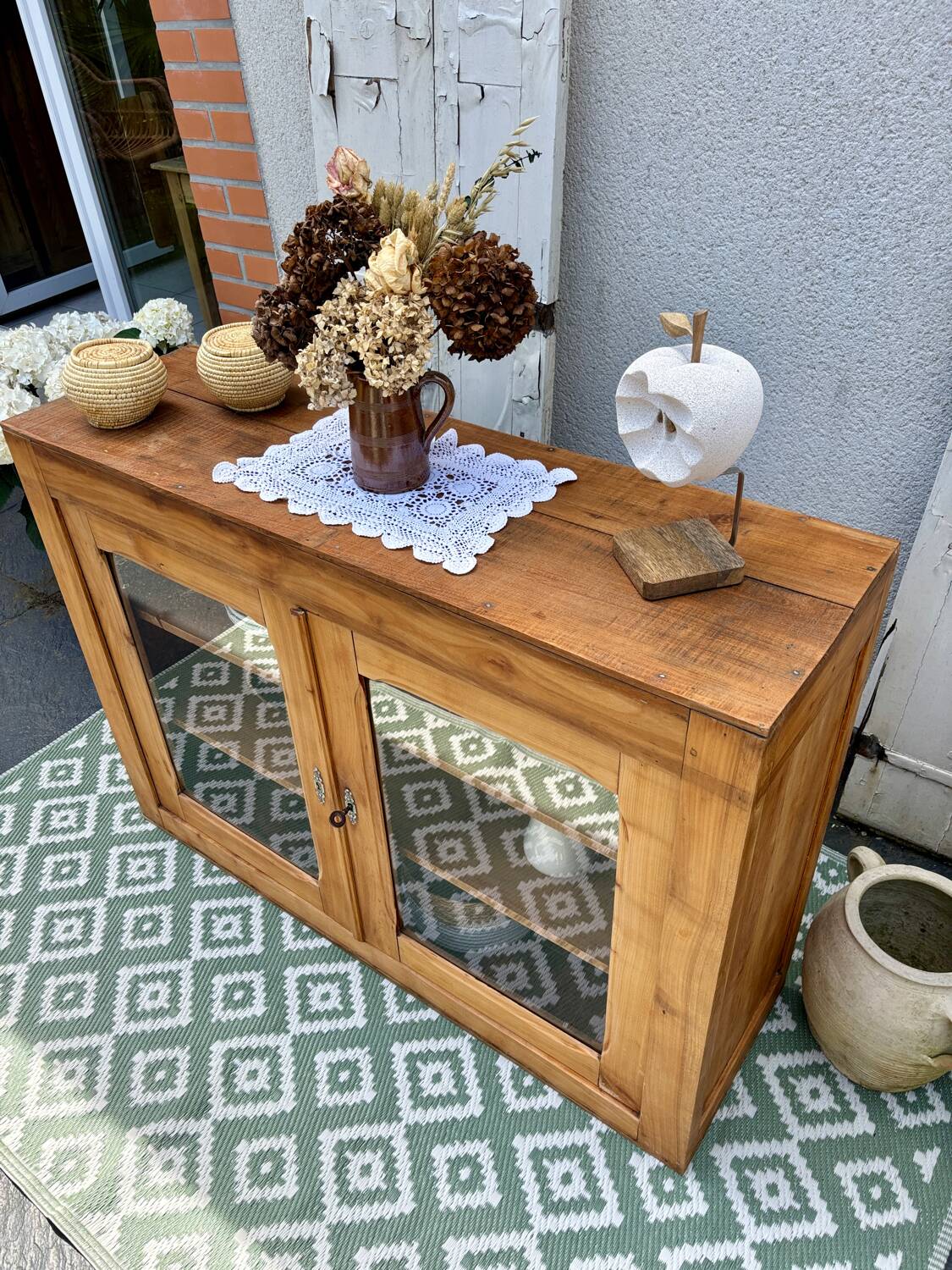Raw wood display case