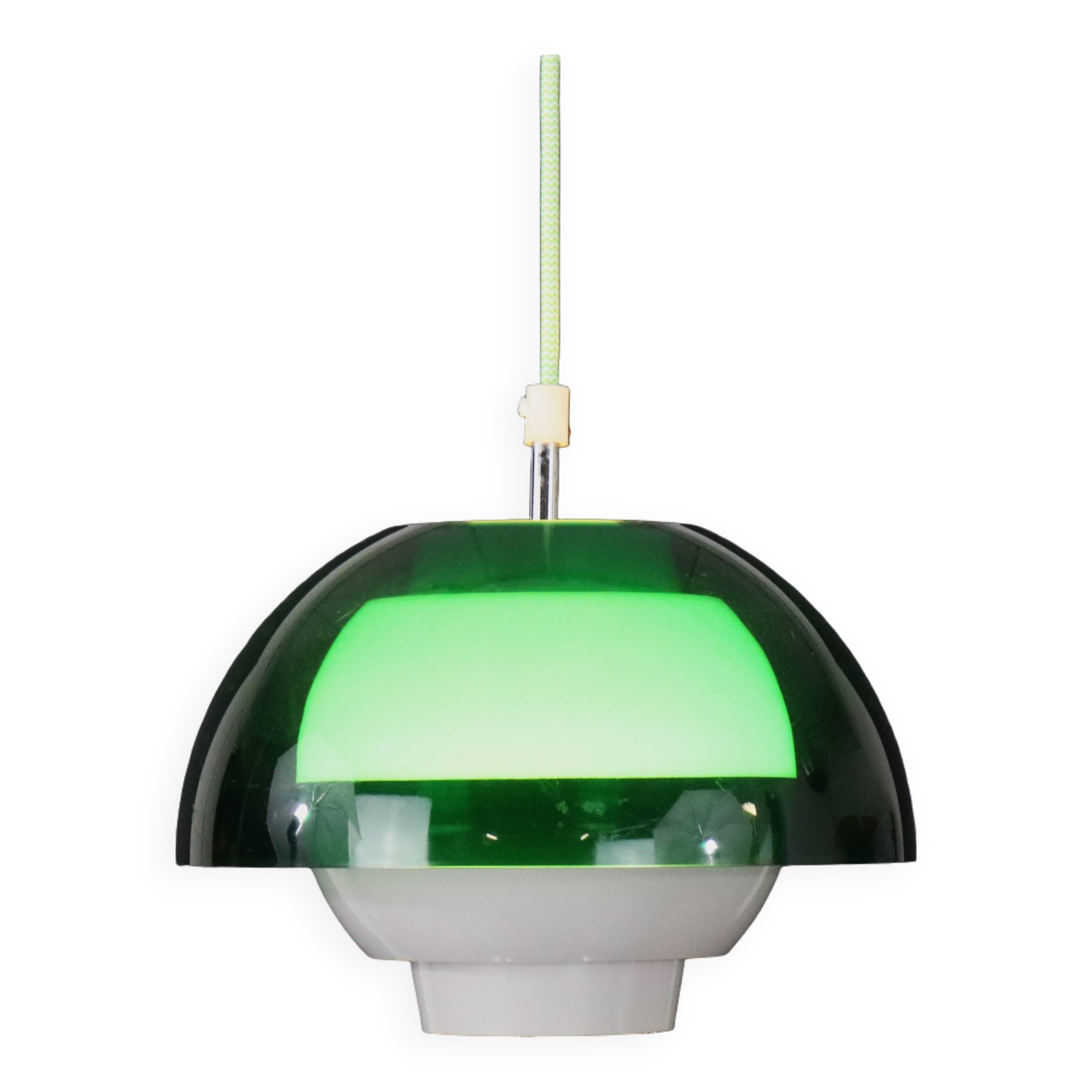 Great looking acrylic pendant lamp by Bent Karlby for ASK Lightings - Model Ergo - Denmark 70's