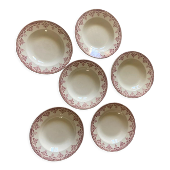 Series of 6 iron earth hollow plates