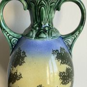 Vase Gustave bihl Tchécoslovaquie avec 2 anses art nouveau