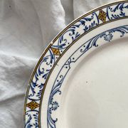 4 “Colbert” ironstone dessert plates from Creil and Montereau