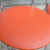 Lot of 2 vintage Orange chairs